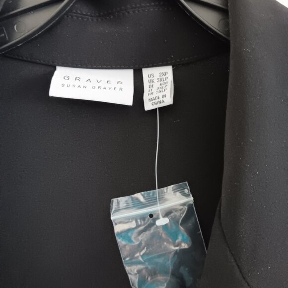 GRAVER Susan Graver LK Luxe Petite Notch Collar Jacket - Sz 2XP a679527 - Picture 3 of 6